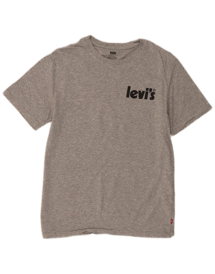 Levi's Herre grafisk T-shirt top lille grå flækket bomuld