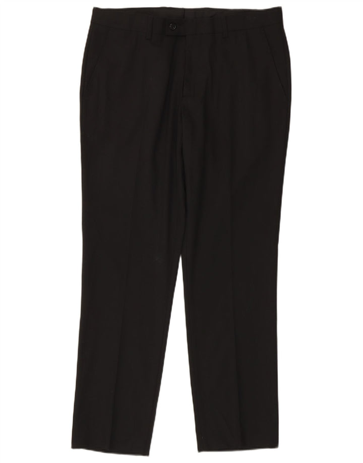 Zara Straight Suit Bukser til mænd EU 40 Medium W31 L30 Sort Polyester
