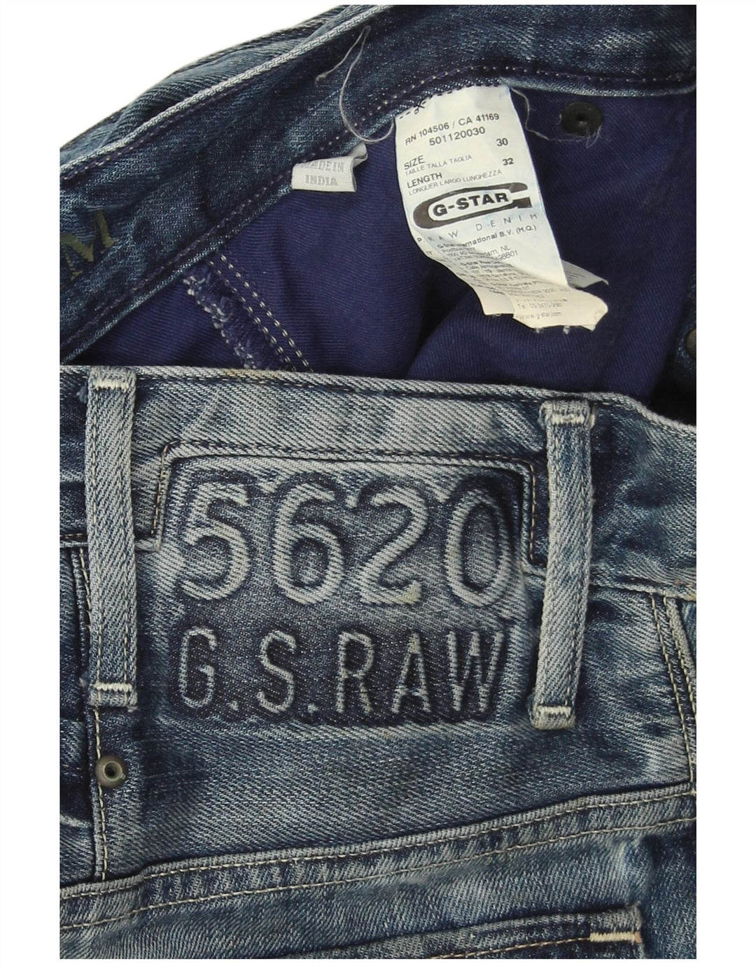 G-Star Herre Graphic Straight Jeans W30 L32 Blå Bomuld