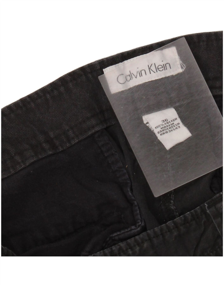 CALVIN KLEIN Herre Cargo Shorts W36 Large Black Bomuld