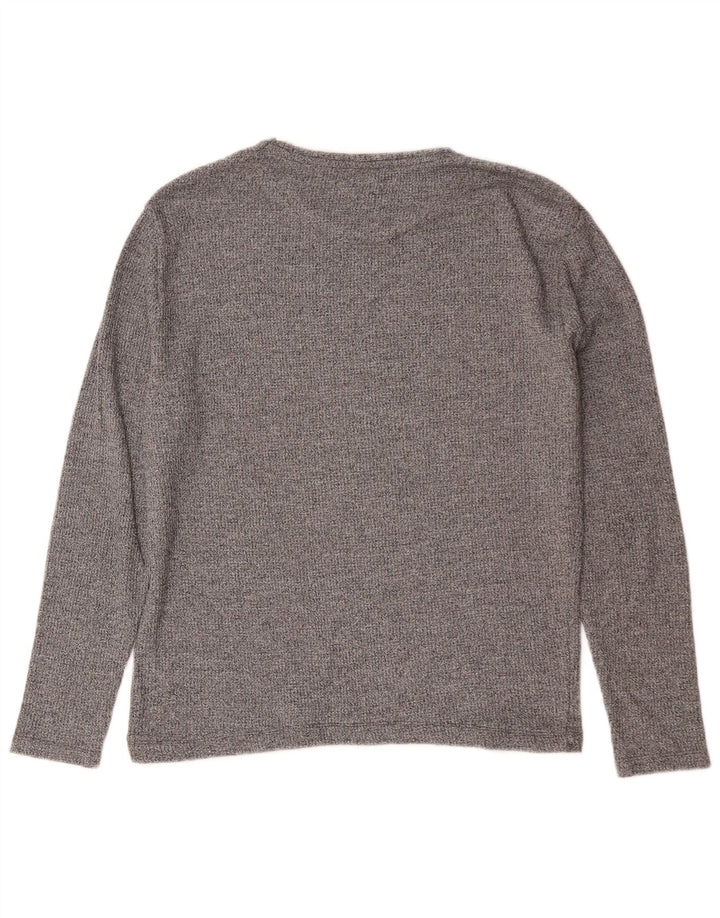 Zara Herre Top Langærmet Lille Grå Flecked