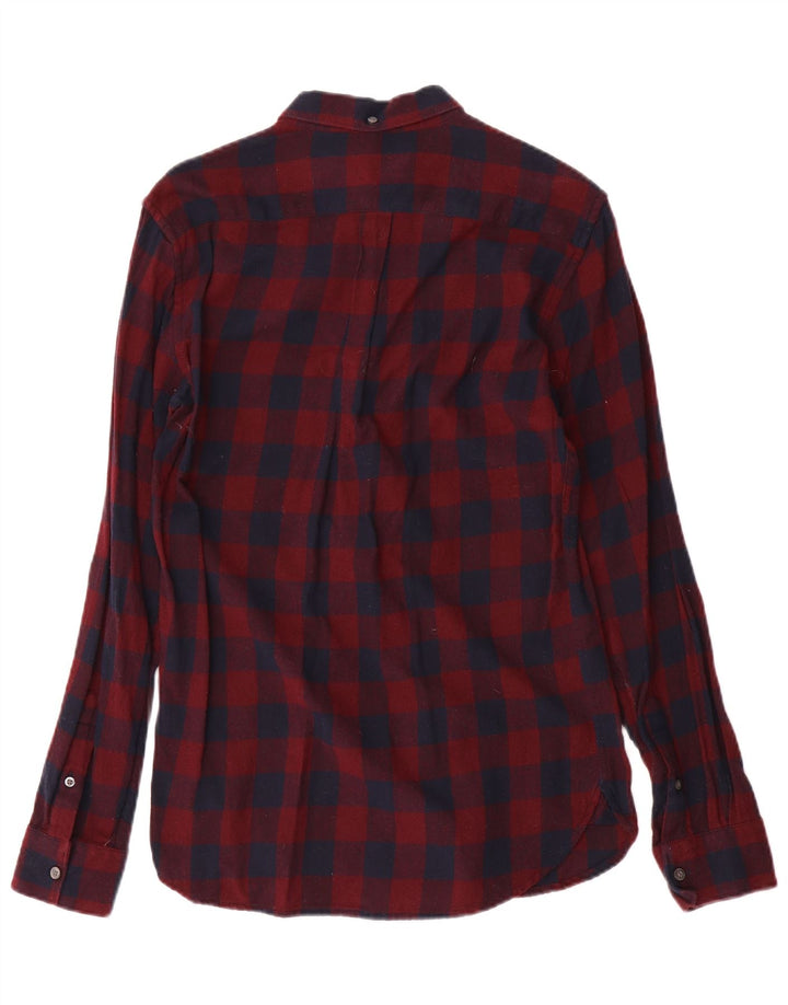 French Connection Herre flannel skjorte lille rød Gingham bomuld