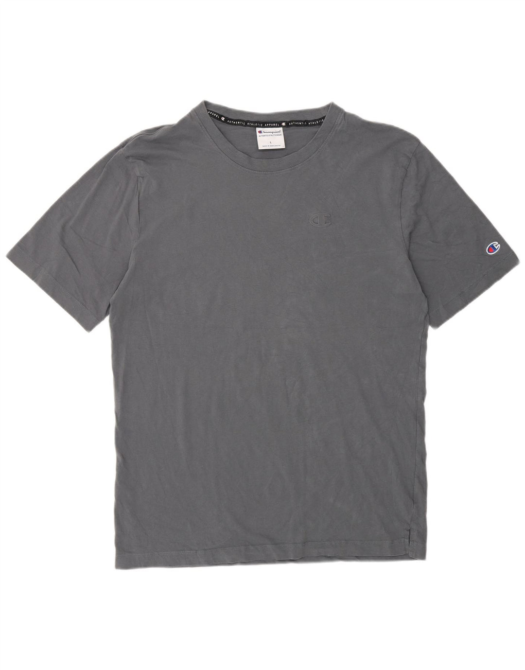 Champion Herre Regular T-Shirt Top Stor Grå Bomuld