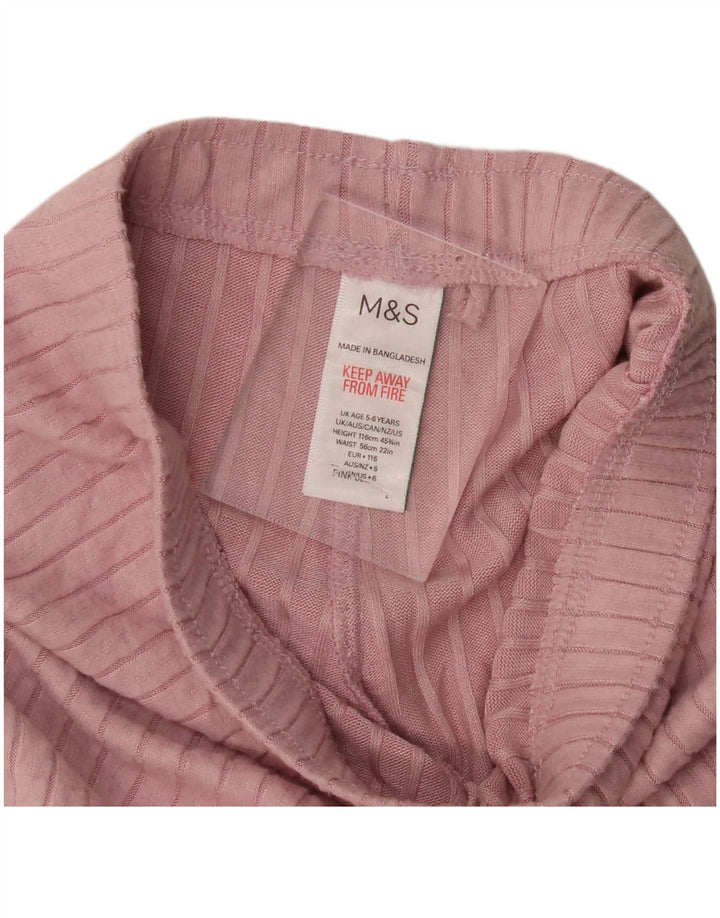 Marks & Spencer Girls 2-delt sæt 5-6 år Pink Viscose