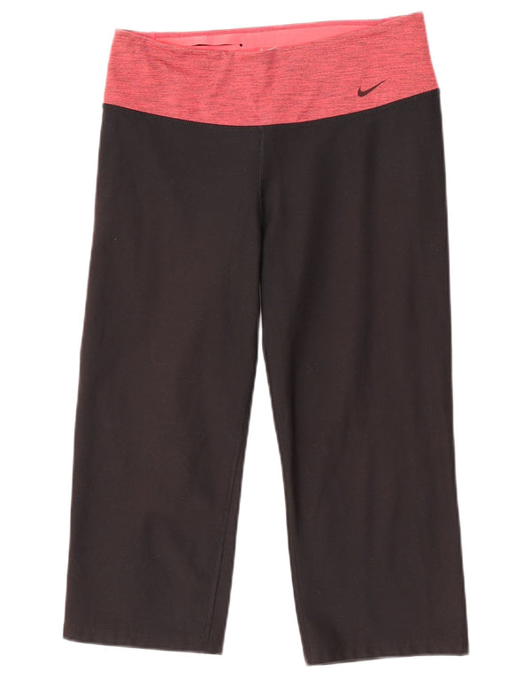 Nike Dame Dri Fit Capri Leggings UK 14 Medium Sort Colourblock