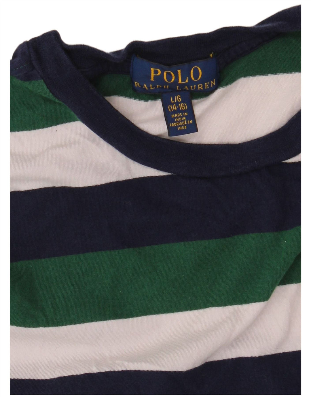 POLO RALPH LAUREN Drenge T-Shirt Top 11-12 år Stor Flerfarvet Stribet