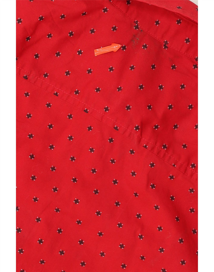 GUESS Mens Short Sleeve Shirt Medium Red Spotted Cotton Vintage Guess and Second-Hand Guess from Messina Hembry 