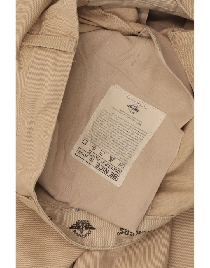 Dockers Herre Pegged Chino Bukser W30 L30 Beige Bomuld