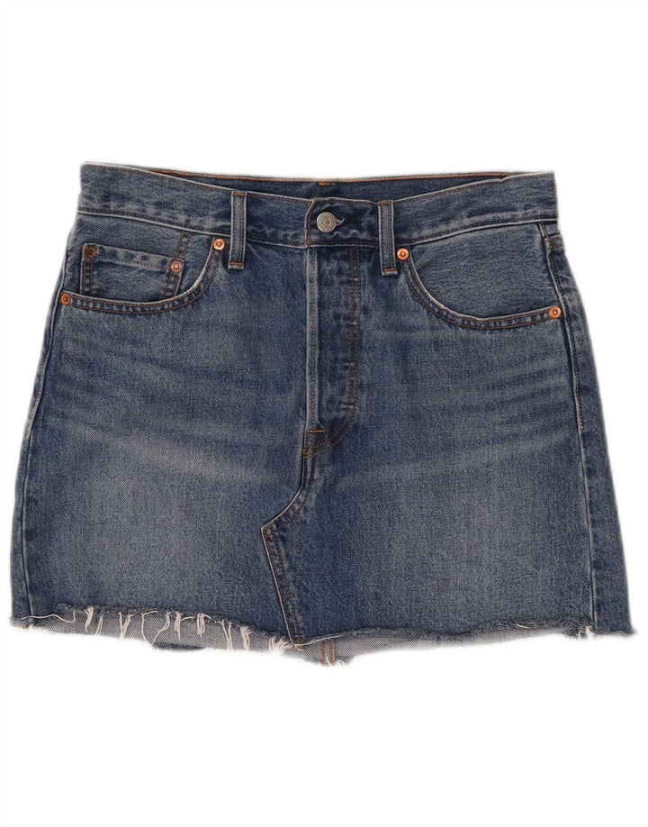 Levi's Dame Lavtalje Mini-denimnederdel W28 Medium Blue Bomuld