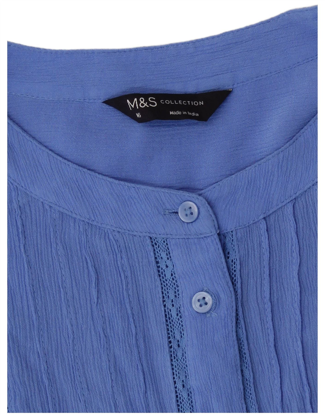Marks & Spencer skjortebluse til kvinder UK 16 Stor blå viskose
