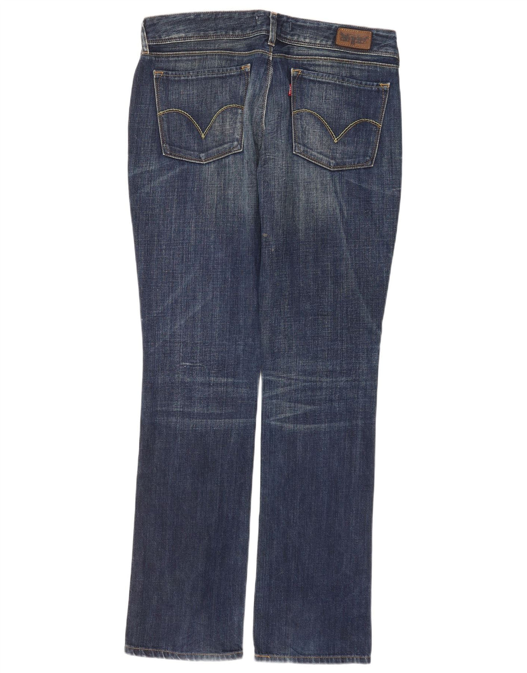 Levi's Dame 470 Straight Jeans W33 L34 Marineblå Bomuld