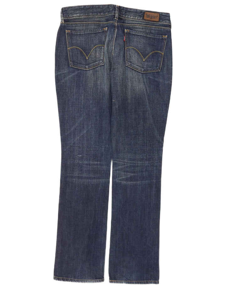 Levi's Dame 470 Straight Jeans W33 L34 Marineblå Bomuld