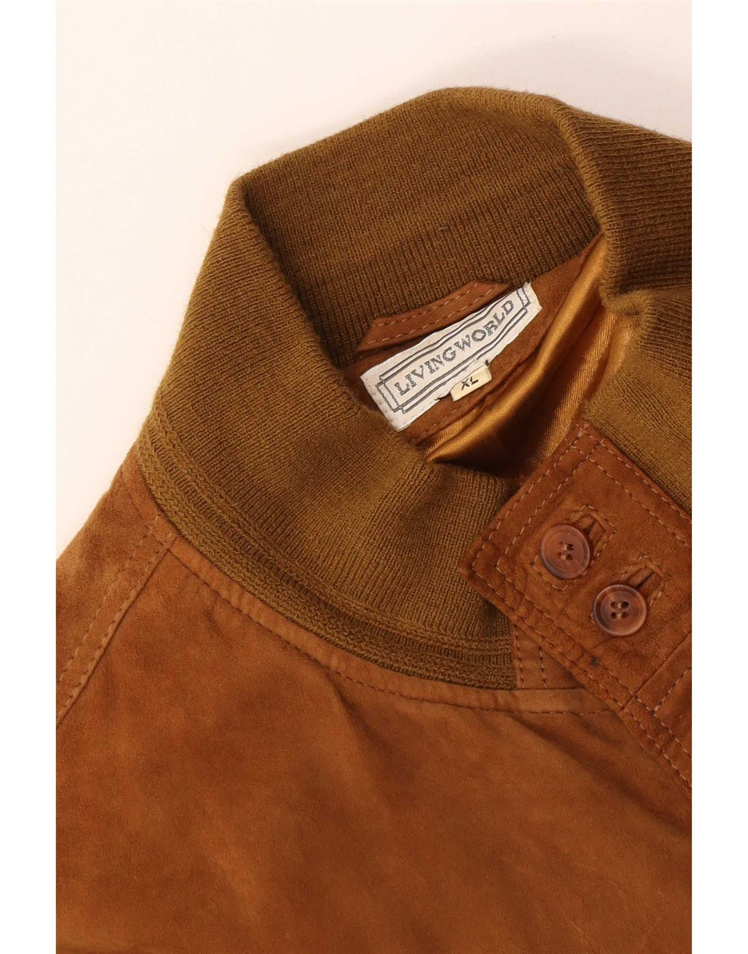Living World Herre Ruskind Bomber Jacket UK 42 XL Beige