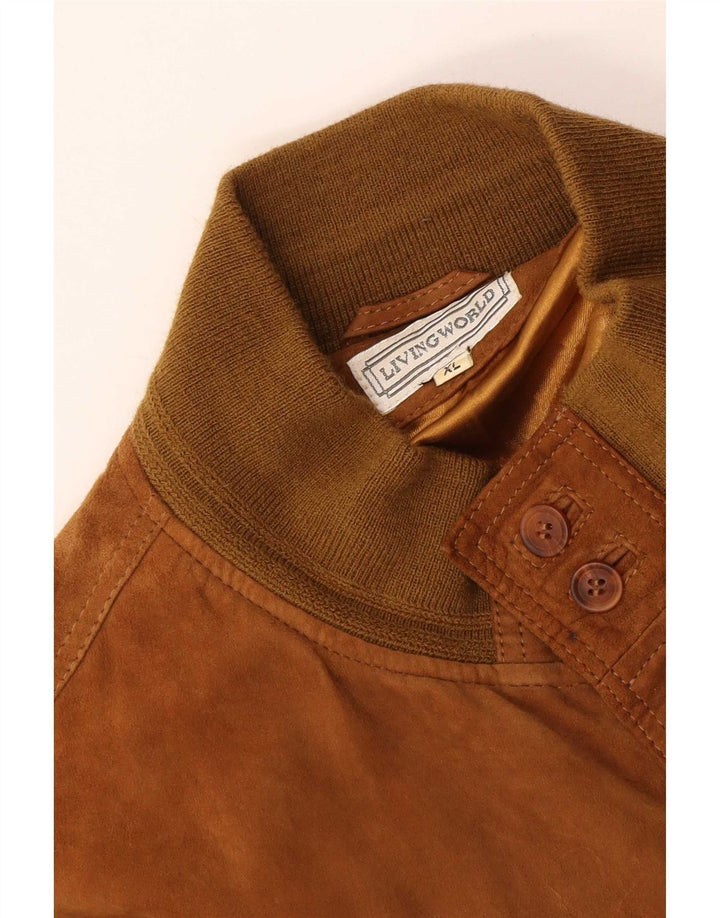 Living World Herre Ruskind Bomber Jacket UK 42 XL Beige