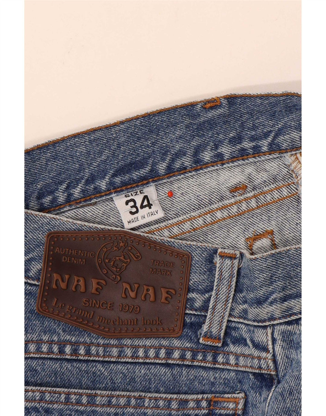 Naf Straight Jeans til mænd W34 L30 Blå Bomuld