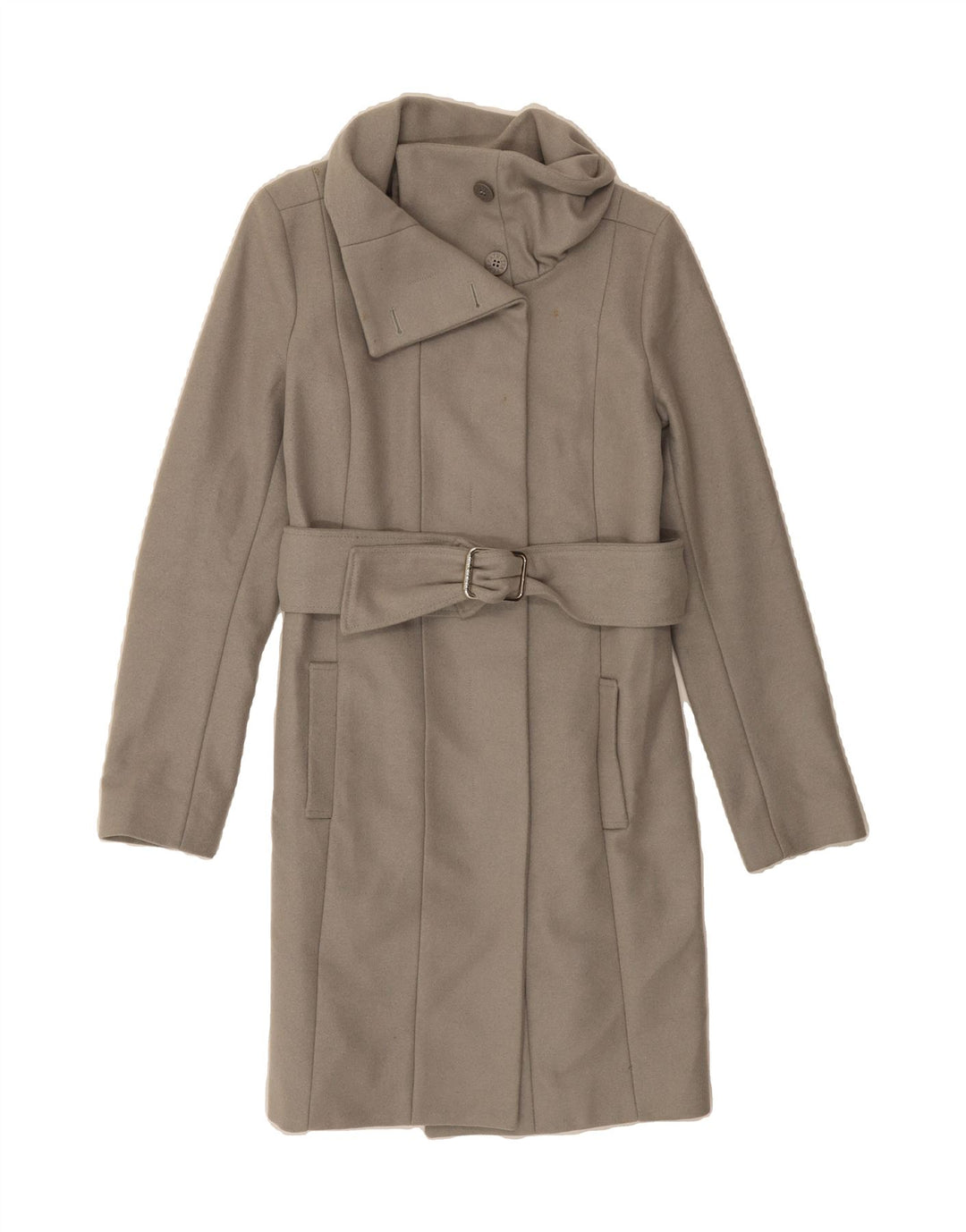 PATRIZIA PEPE Womens Overcoat IT 42 Medium Grey Wool Vintage Patrizia Pepe and Second-Hand Patrizia Pepe from Messina Hembry 