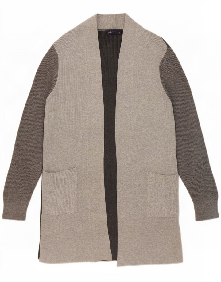 Marks & Spencer Dame Longline Cardigan Sweater UK 12 Medium Grey
