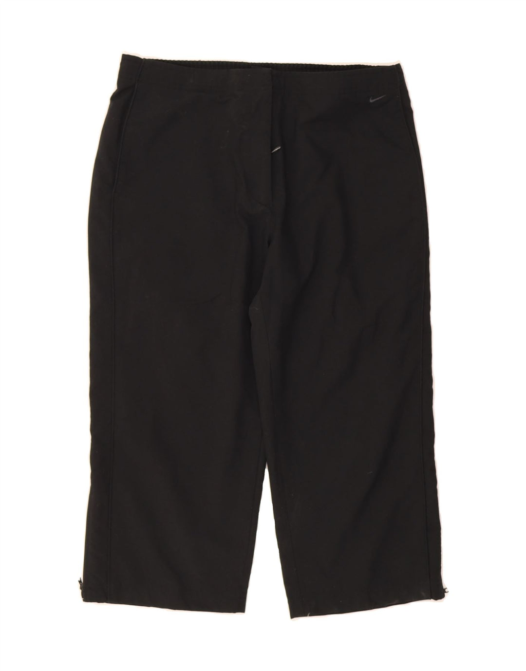 NIKE Womens Straight Capri Trousers UK 14/16 Large W33  Black Vintage Nike and Second-Hand Nike from Messina Hembry 