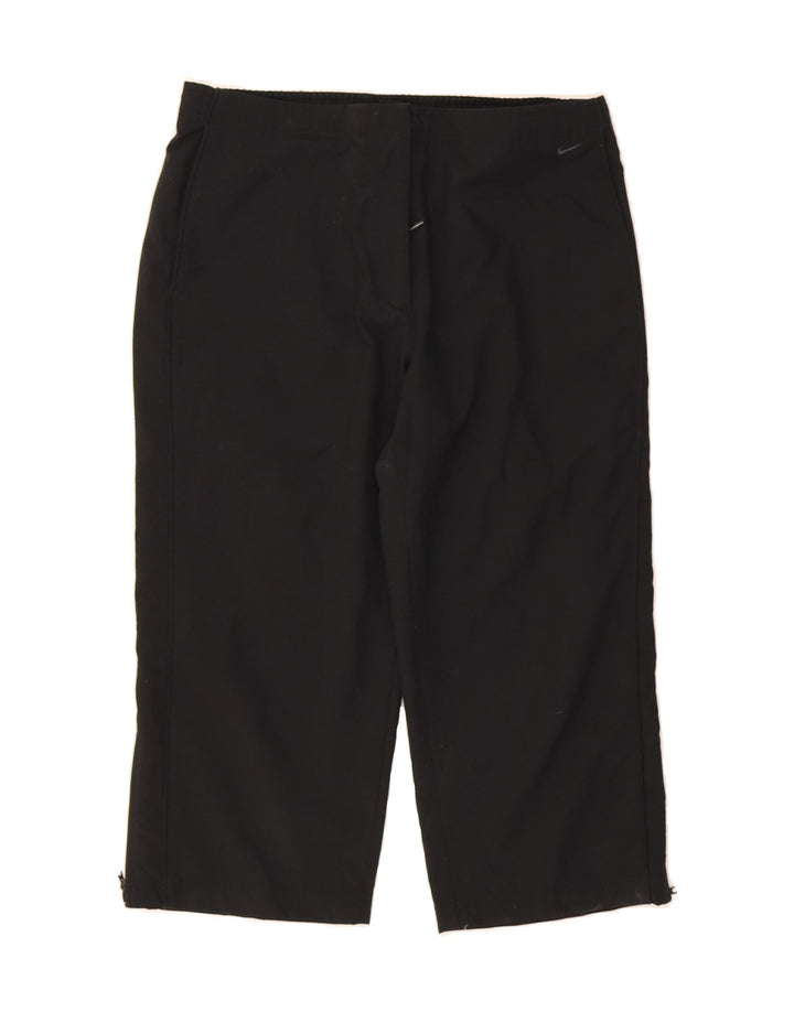 NIKE Womens Straight Capri Trousers UK 14/16 Large W33  Black Vintage Nike and Second-Hand Nike from Messina Hembry 