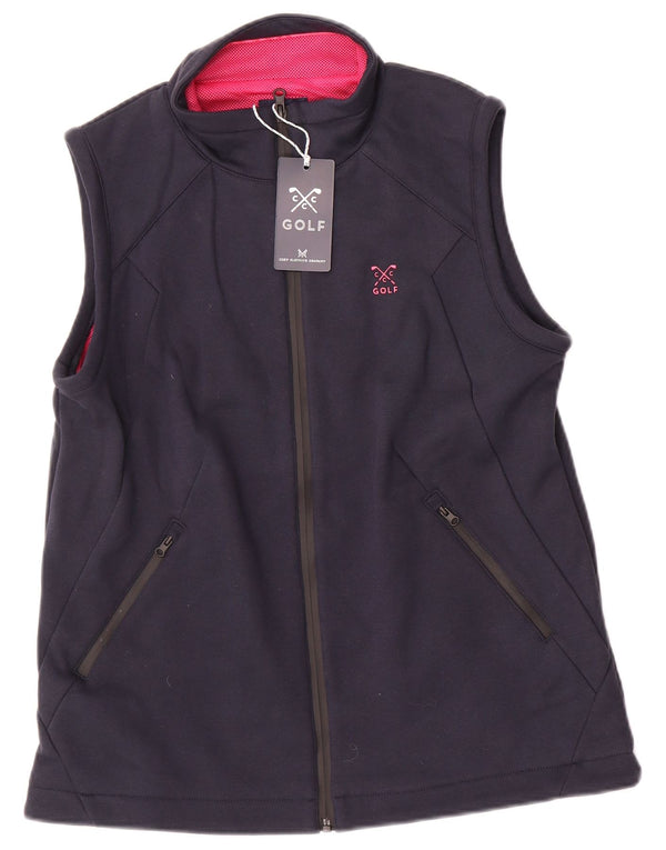 Crew Clothing Dame Ærmeløs træningsdragt Topjakke UK 12 Medium Navy Blue