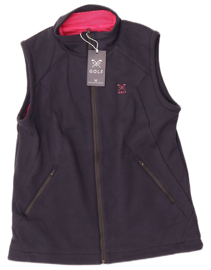 Crew Clothing Dame Ærmeløs træningsdragt Topjakke UK 12 Medium Navy Blue