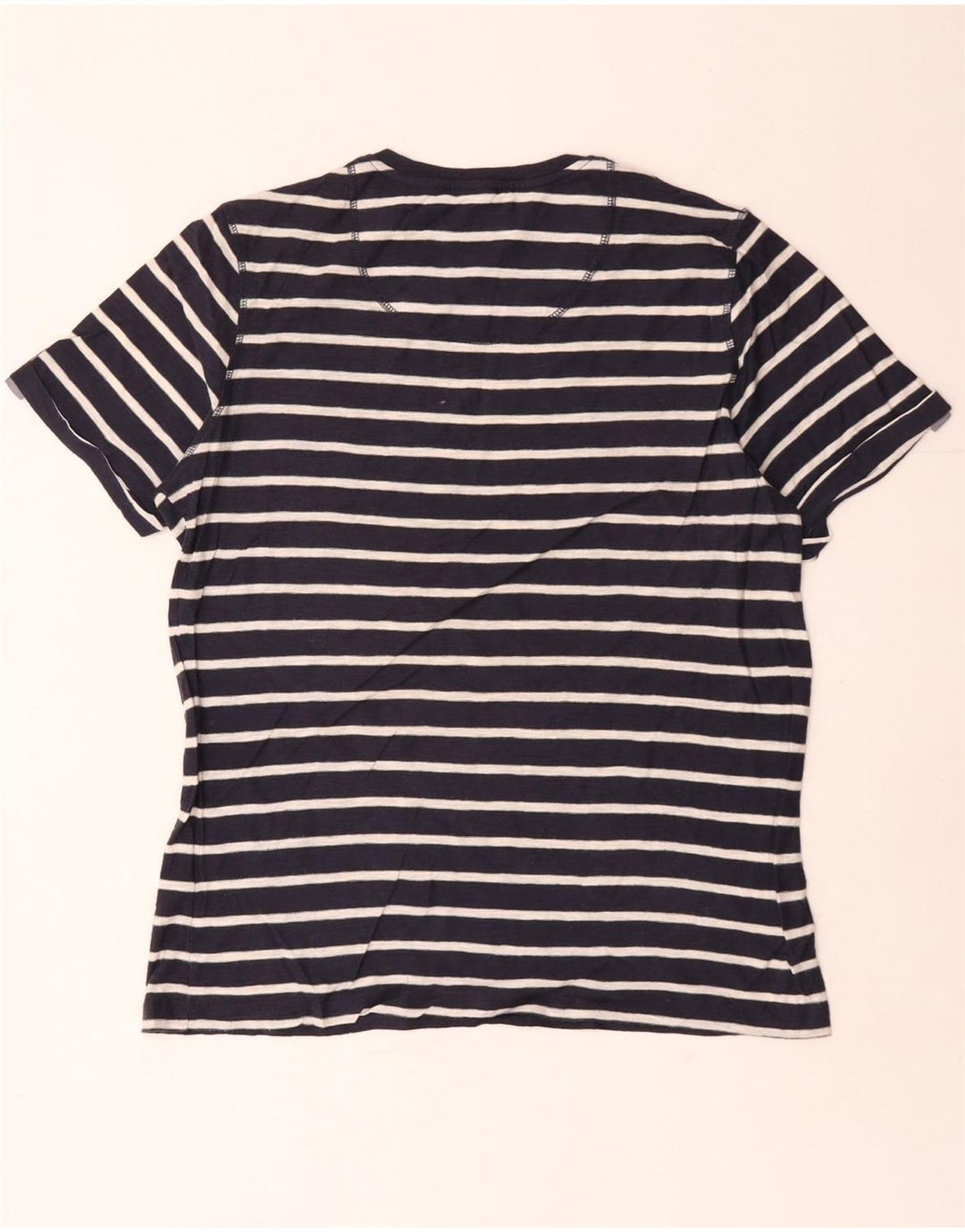 Jack & Jones Herre T-Shirt Top Stor Marineblå Stribet