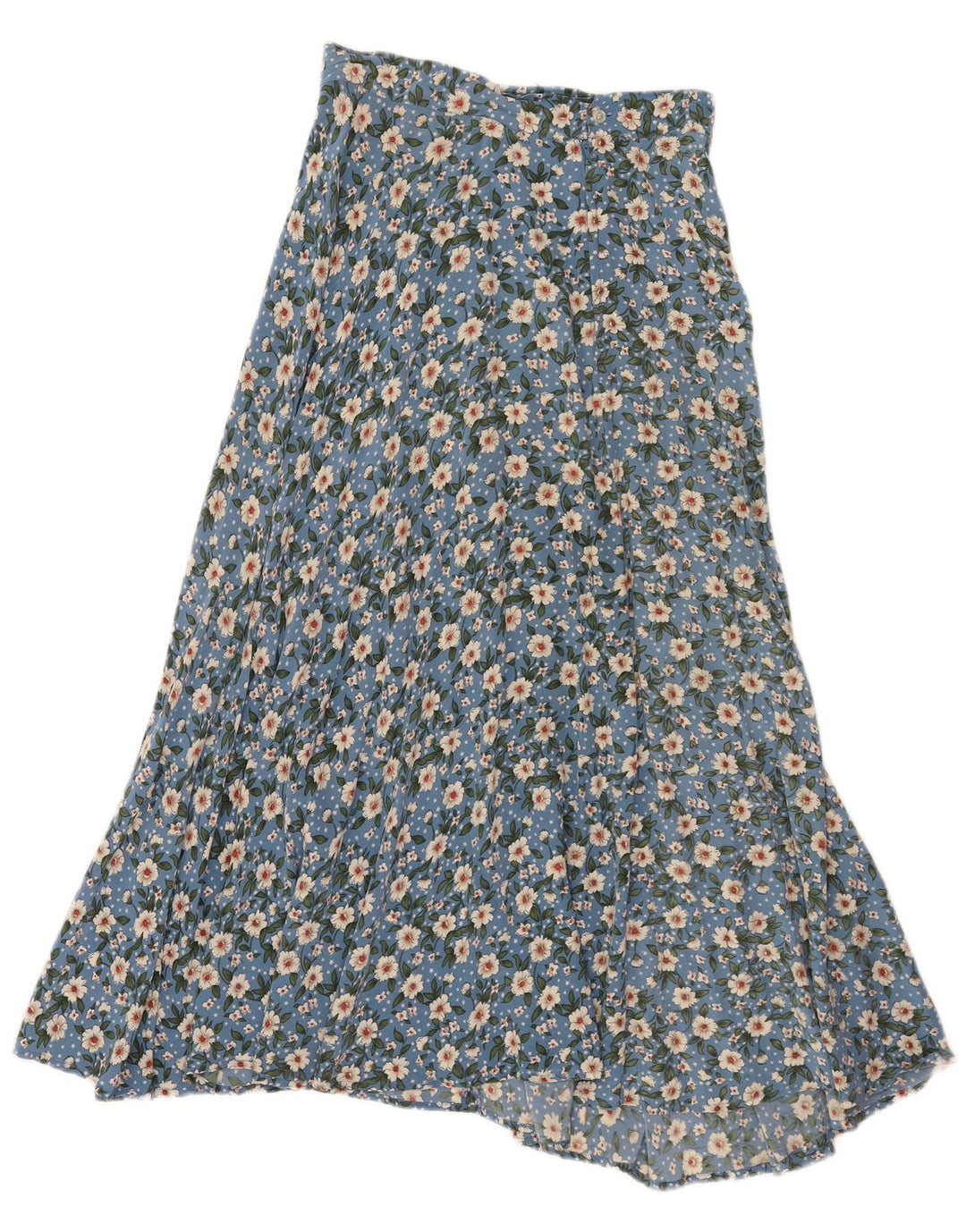 Vintage Kvinders Flared Skirt W26 Small Blue Floral