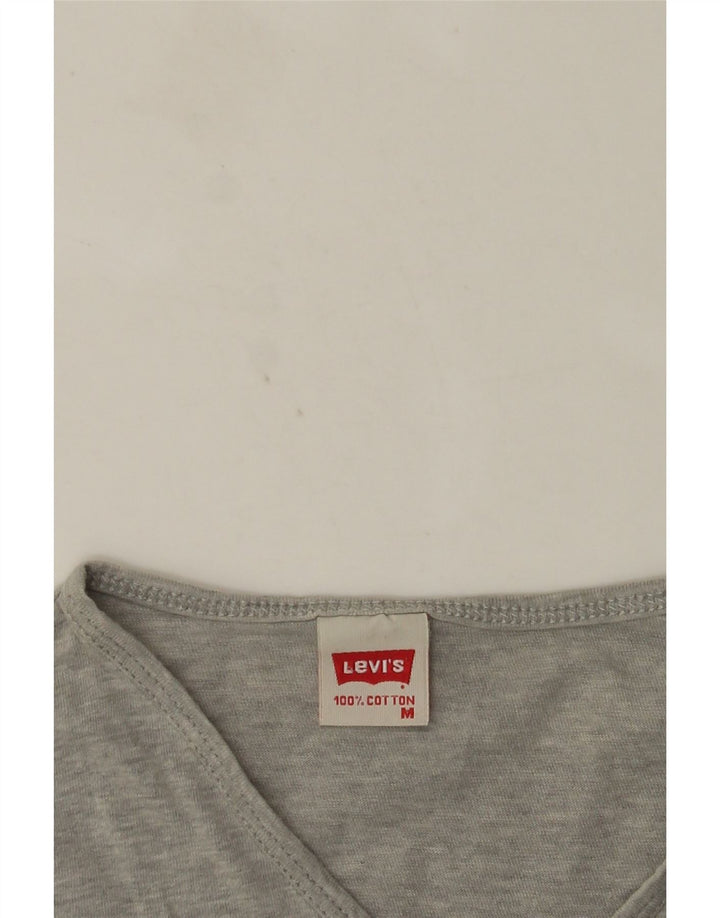 Levi's herre T-shirt top mellemgrå flækket bomuld