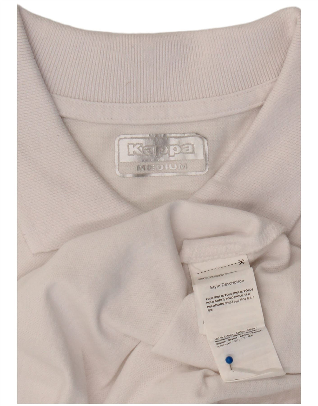 Kappa herre poloshirt Medium hvid bomuld
