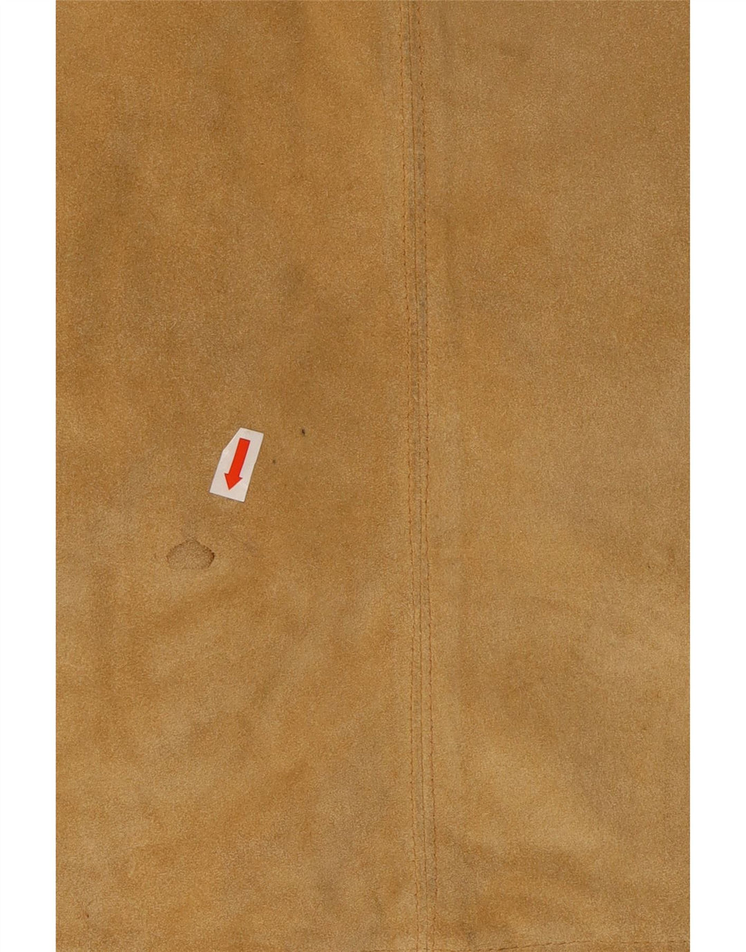 VINTAGE Dame Ruskind Mini Nederdel Medium W28 Beige Læder