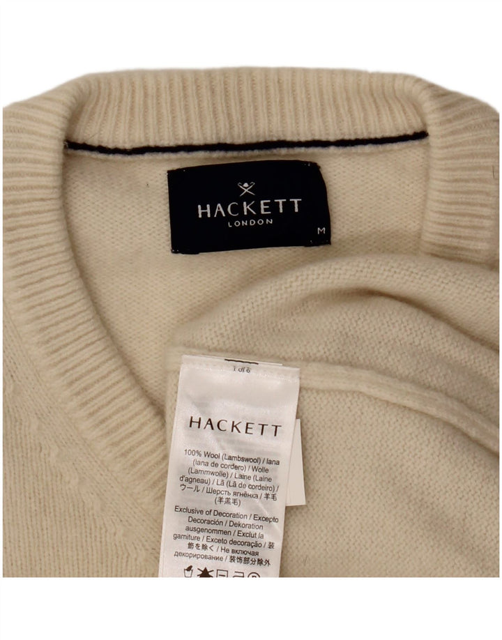 Hackett Herre V-hals sweater Medium Beige Uld