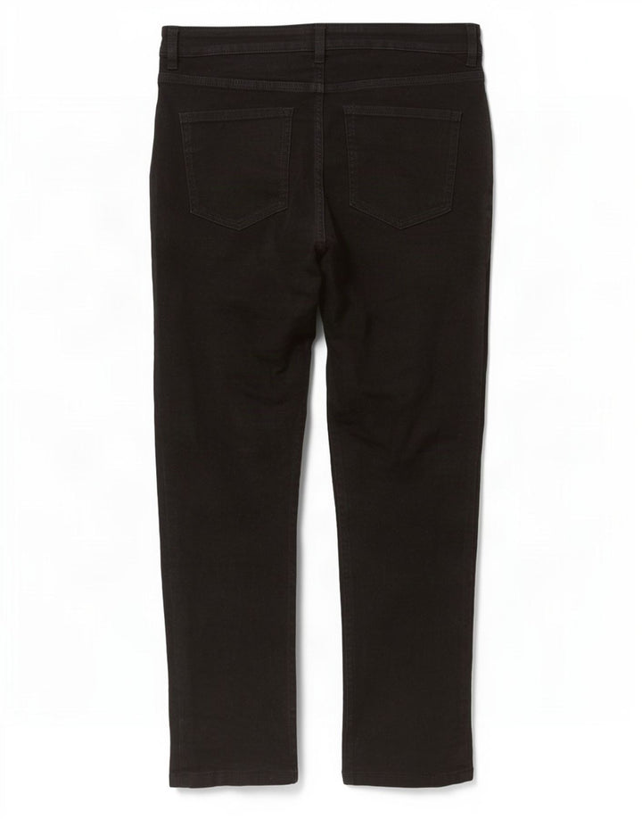 Marks & Spencer Kvinder Short Slim Jeans UK 14 Medium W30 L27 Sort Bomuld