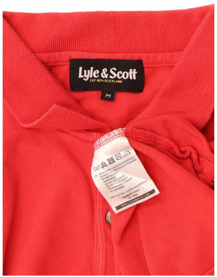 Lyle & Scott herre poloshirt Medium rød bomuld