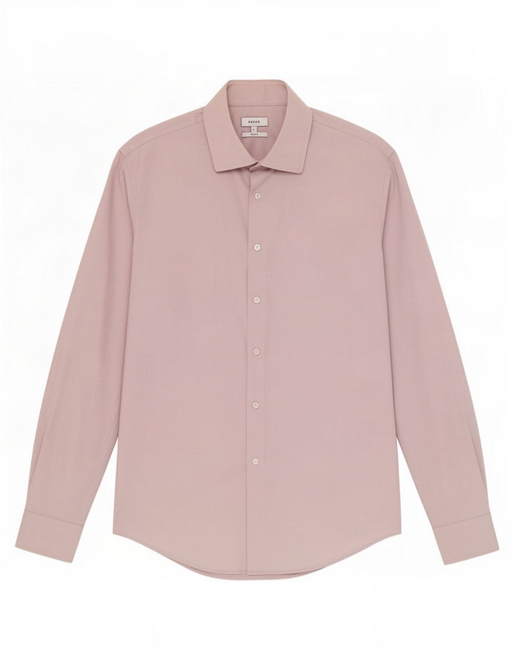 Reiss Slim Fit skjorte til mænd, stor lilla bomuld