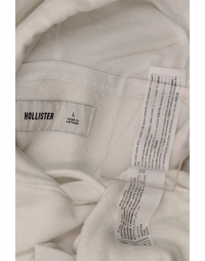 HOLLISTER Hættetrøje til mænd Stor hvid bomuld