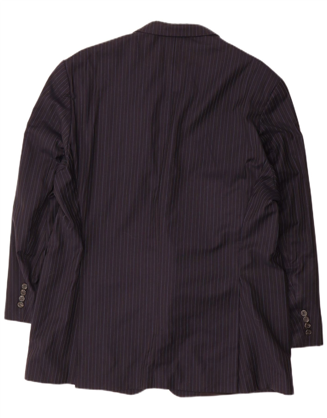 RALPH LAUREN Herre 2-knaps blazerjakke IT 52 XL Marineblå nålestribet uld