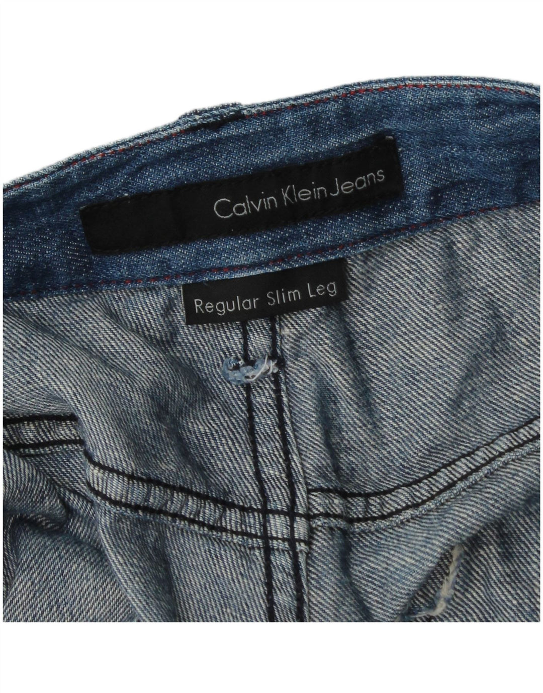 Calvin Klein Herre Regular Slim Jeans W38 L34 Blå