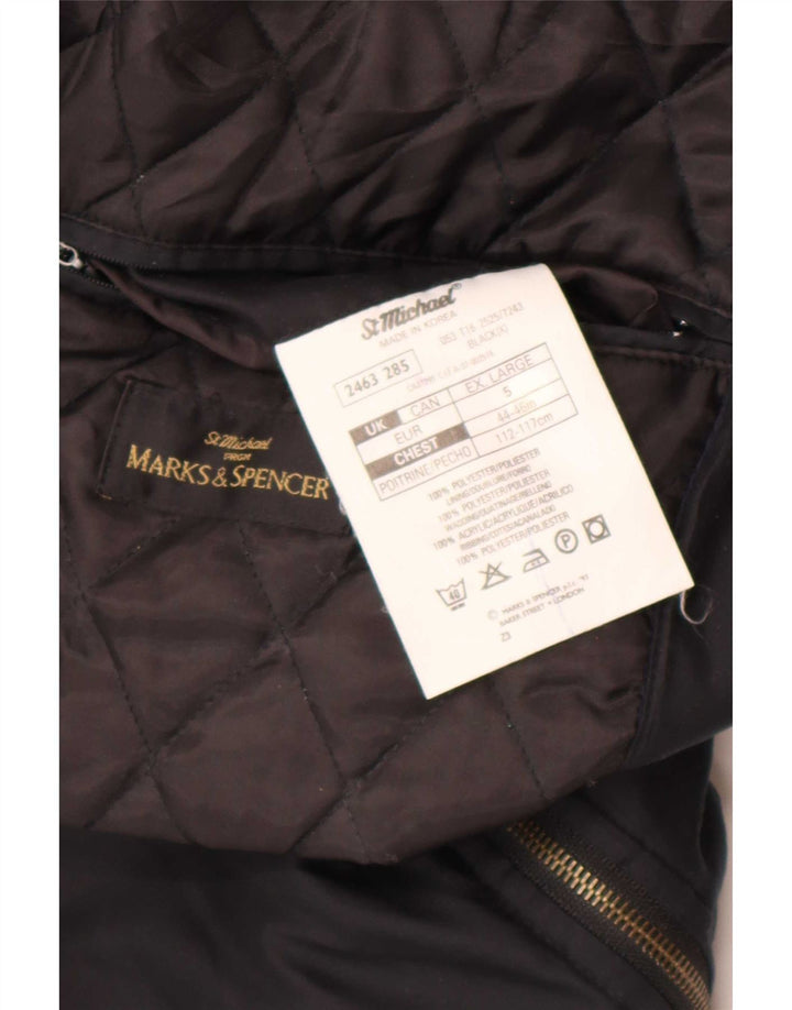 Marks & Spencer Herre St. Michael Bomber Jacket UK 42 XL Sort Polyester