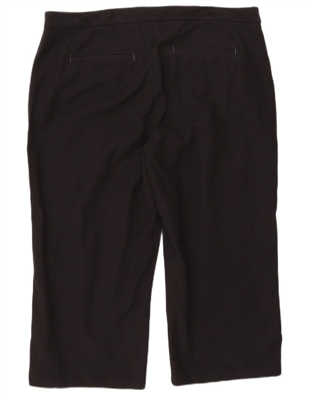 White Stuff Dame Capri Bukser UK 22 3XL W44 L24 Sort Bomuld