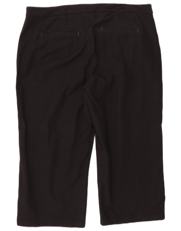 White Stuff Dame Capri Bukser UK 22 3XL W44 L24 Sort Bomuld