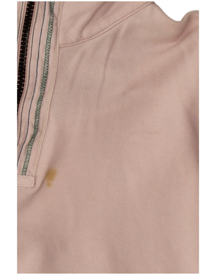 WHITE STUFF Dame grafisk lynlås-hals sweatshirt DK 12 Medium Pink