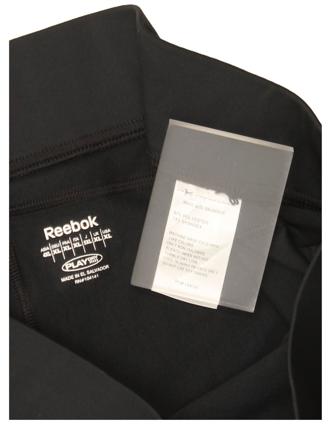 Reebok Womens Leggings UK 18 XL Sort Polyester