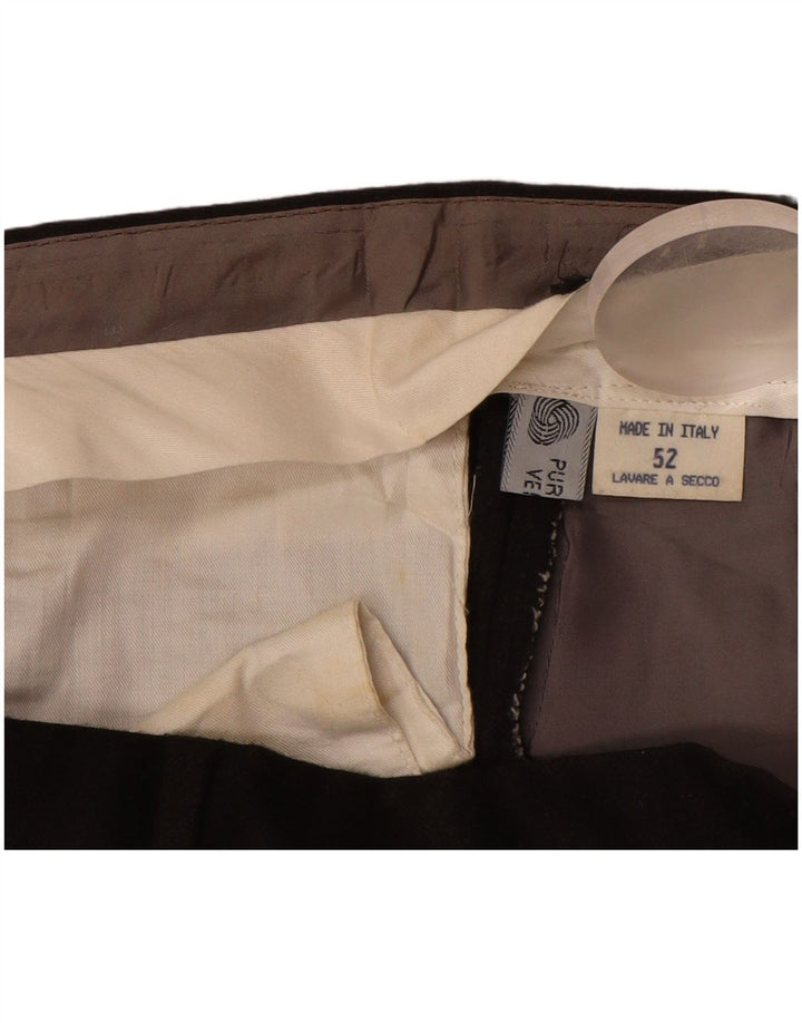 MARCO PLANESIO Herre Pegged jakkesæt Bukser IT 52 XL W34 L33 Sort Uld