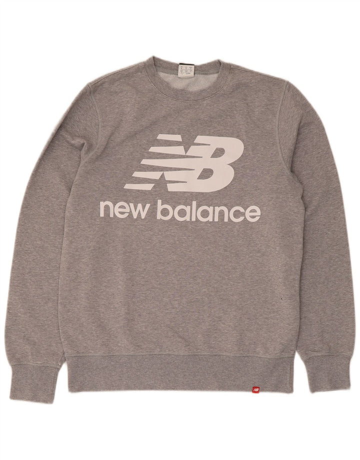 New Balance Herre Grafisk Sweatshirt Jumper Medium Grå