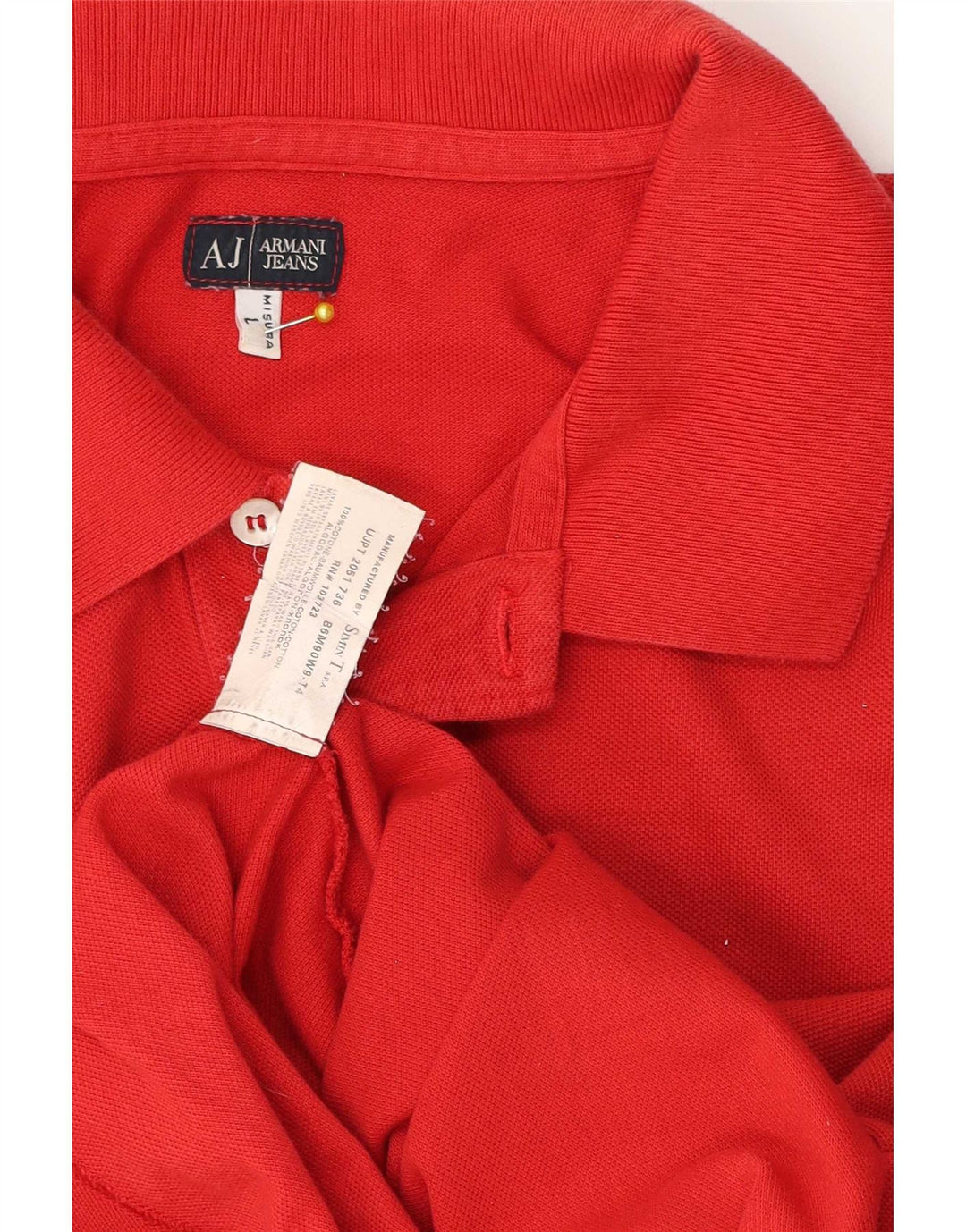 Armani Jeans Poloskjorte til mænd Stor rød bomuld