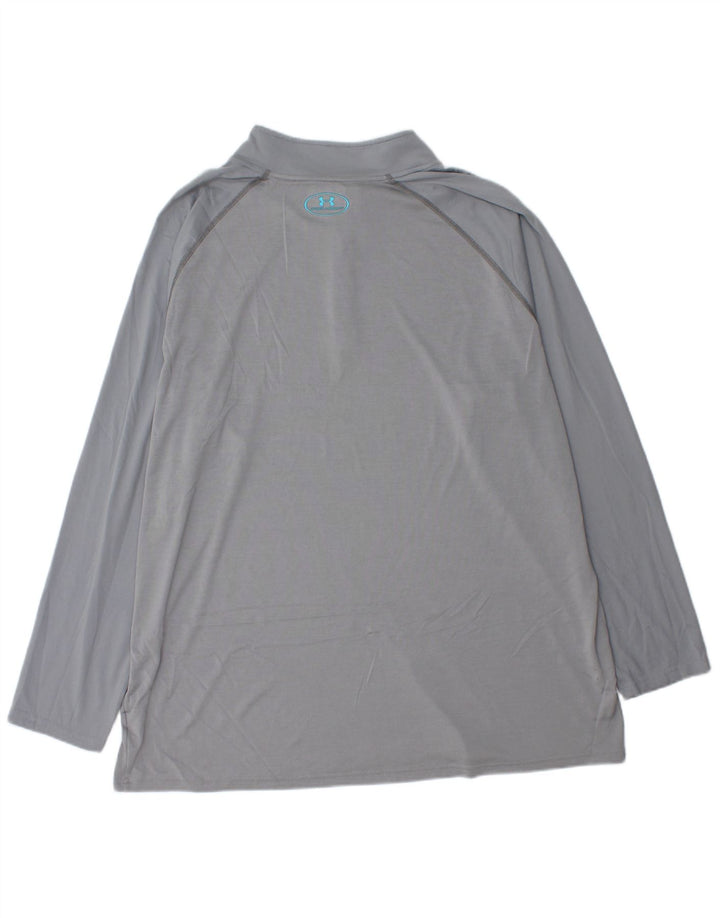 UNDER ARMOUR Herre Heat Gear Zip Neck Pullover Træningsdragt Top 3XL Grå