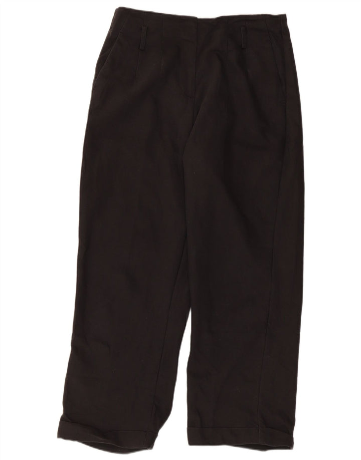 Zara Straight Cropped Bukser Medium W28 L25 Sort Bomuld