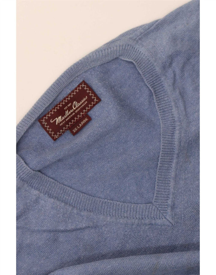 Marlboro Classics Herre V-hals sweater 2XL Blå