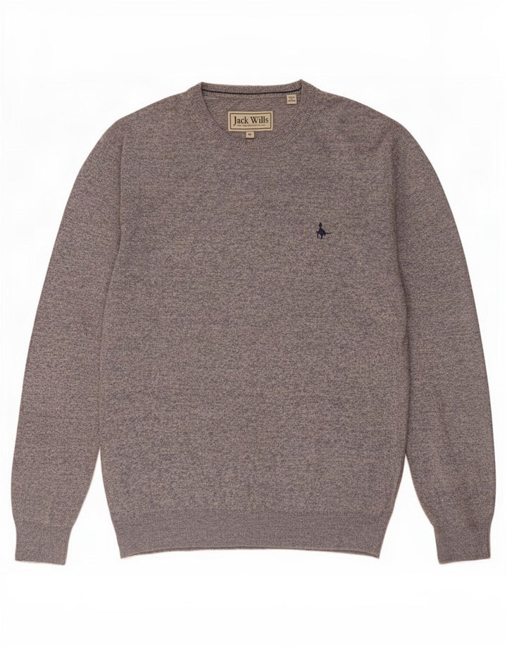 Jack Wills Herre Crew Neck Jumper Sweater Medium Grey Flecked Bomuld