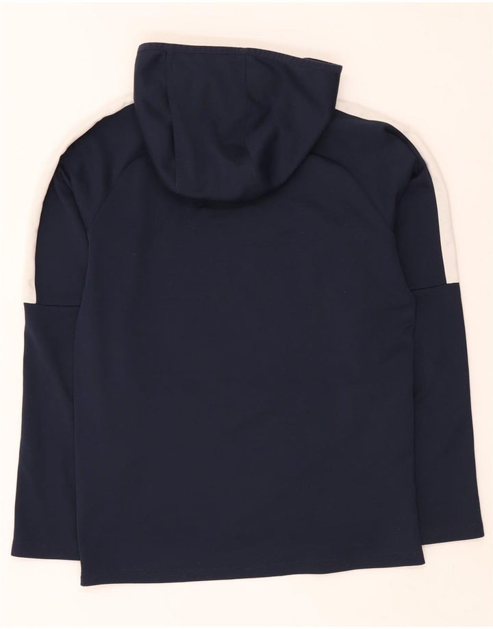 Nike Dri Fit hættetrøje til mænd, lille marineblå colourblock polyester